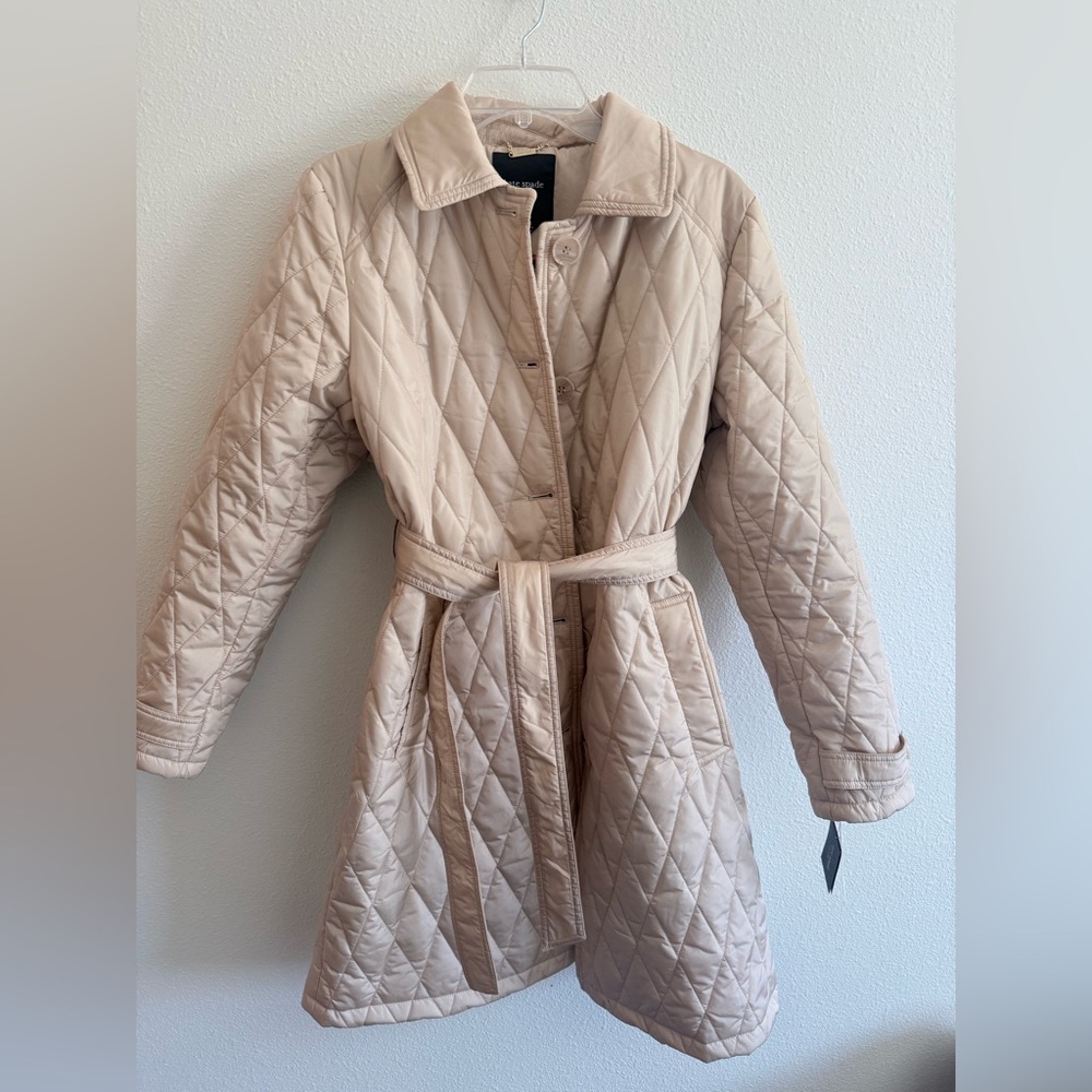 Kate Spade Quilted Trench - Champagne
